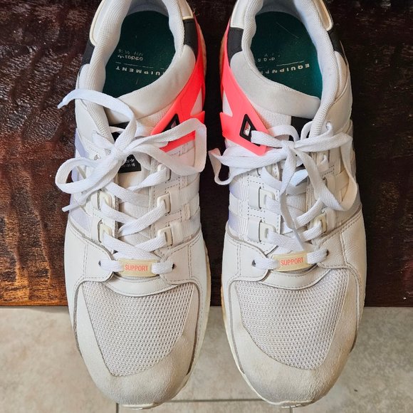 Adidas Men's Ultraboost Equipment ADV/91-16 Athletic Shoes, White/Black, Sz 13 - Picture 2 of 16